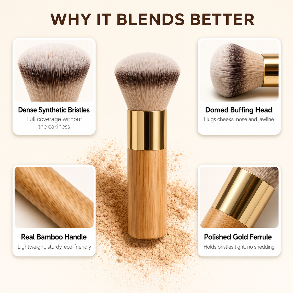 Bamboo Glow Buffing Brush